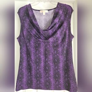 Michael Kors Purple and Black Blouse